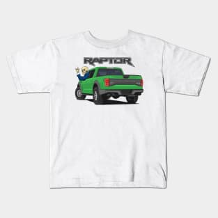 Truck ranger raptor f150 4x4 hand skull metal green Kids T-Shirt